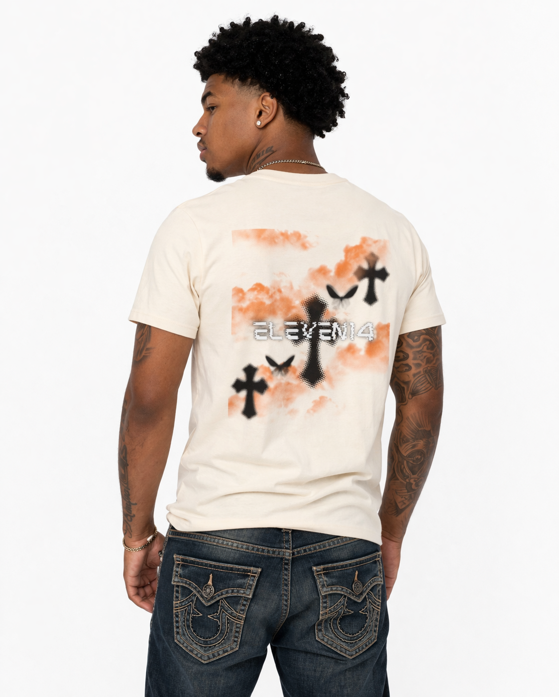 (M) e n z "Crossed" Oversized T