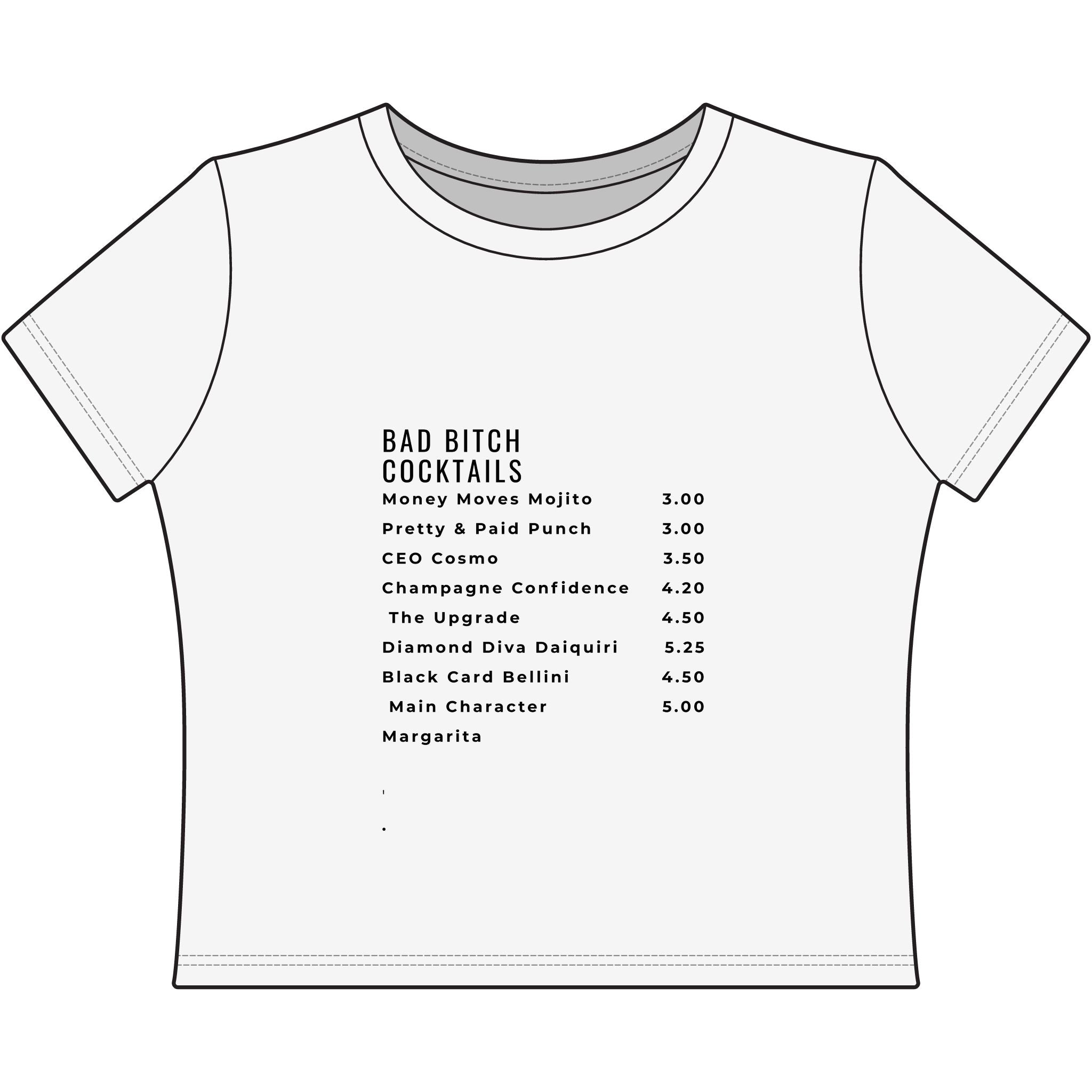 Bad bitch cocktails - baby Tee