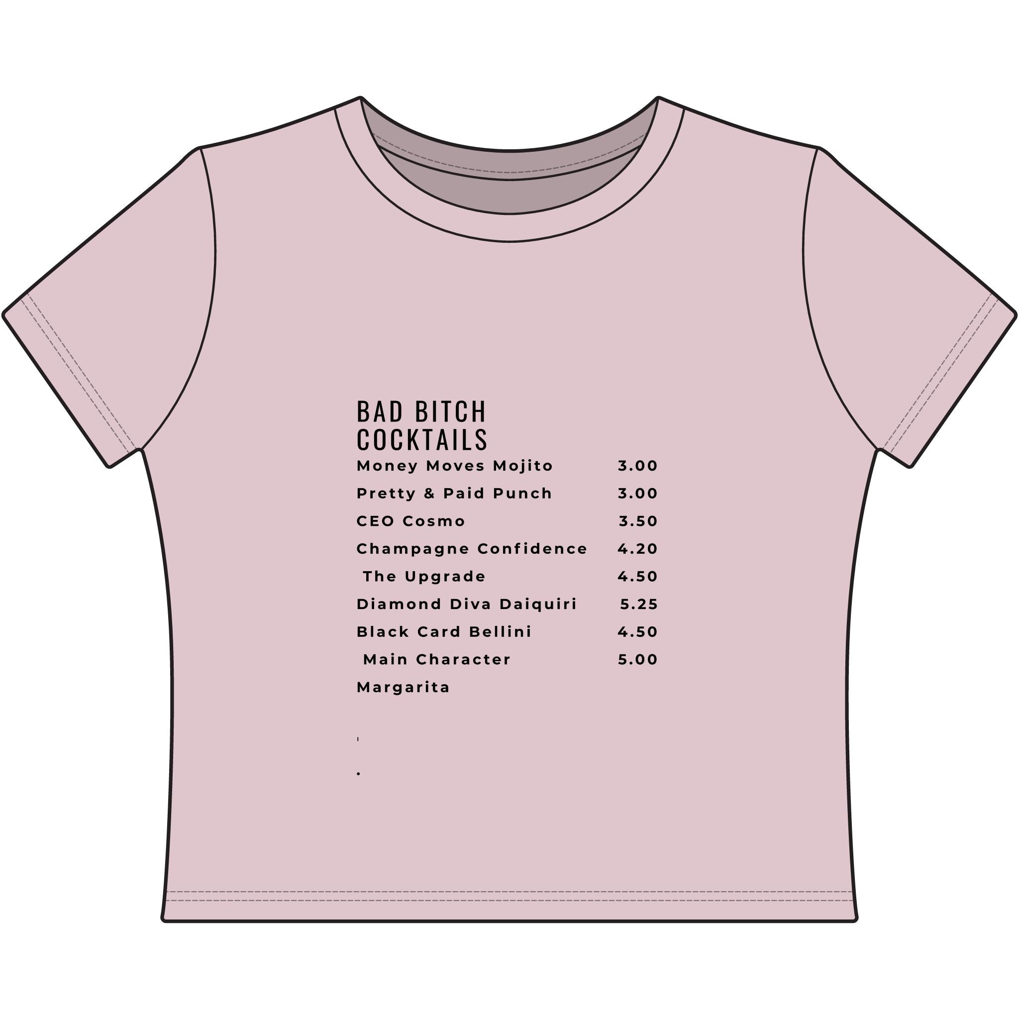 Bad bitch cocktails - baby Tee