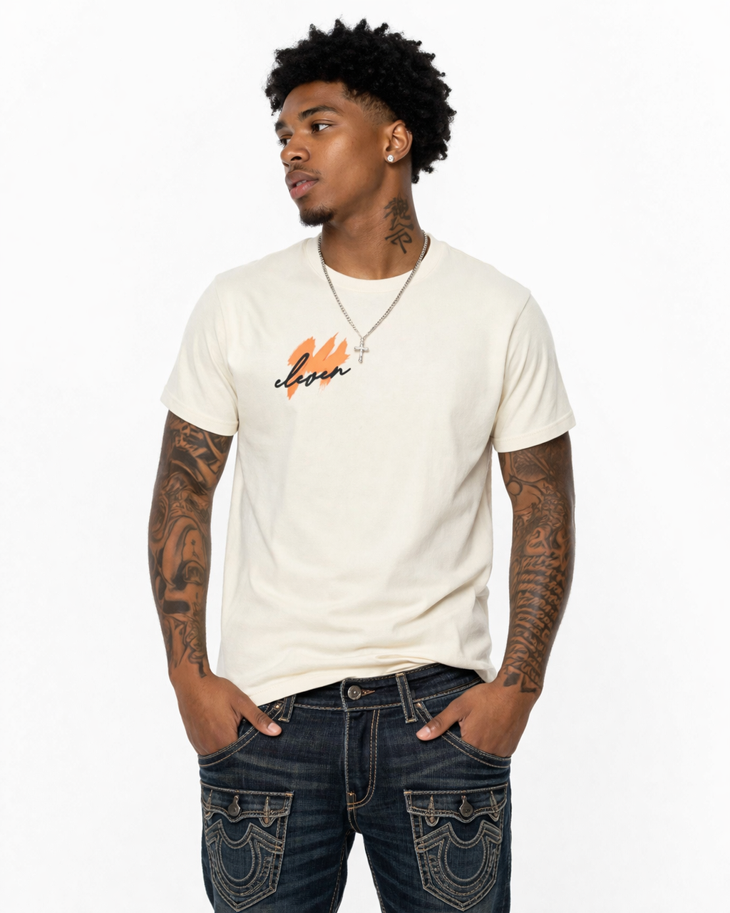 (M) e n z "Crossed" Oversized T